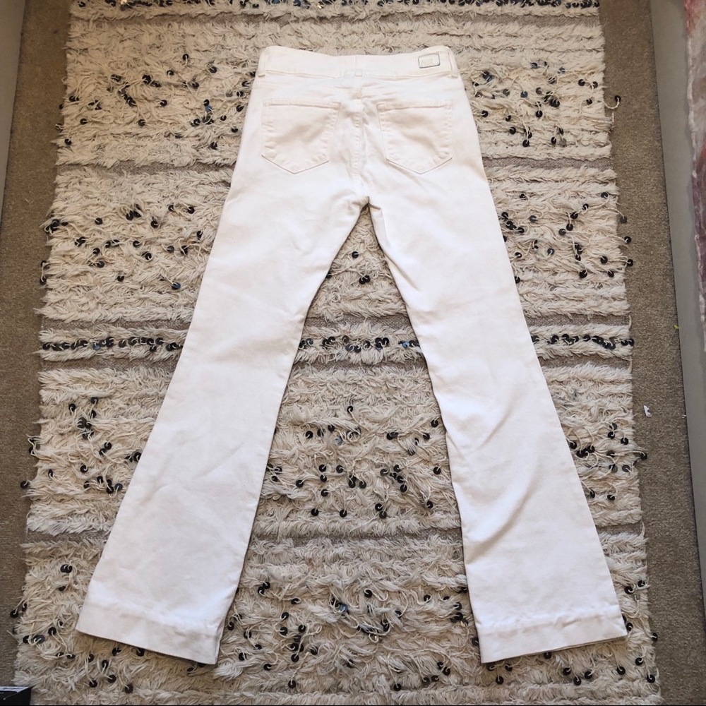 White flared Paige jeans. - Picture 4 of 5